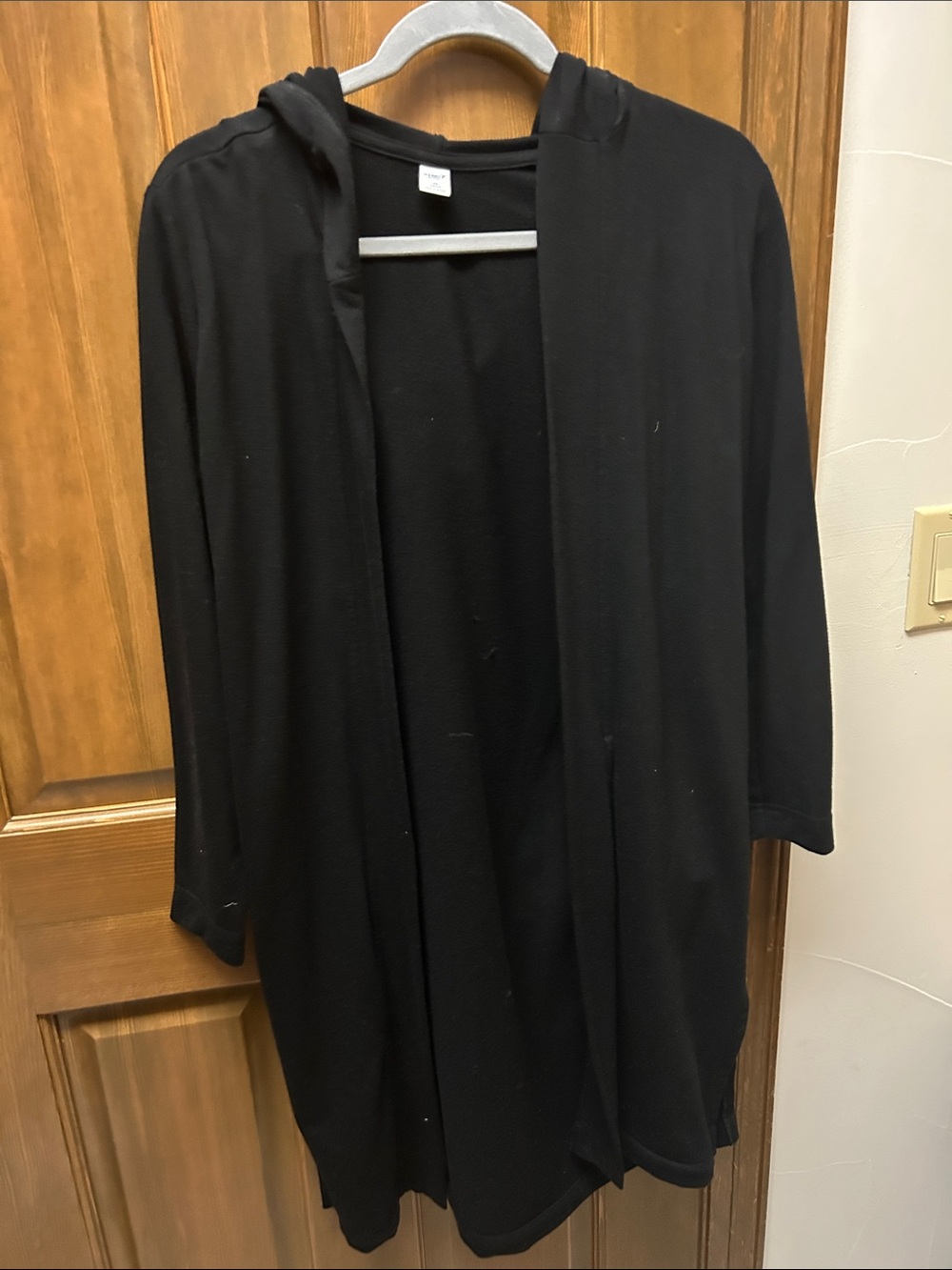 Old Navy Black Hooded Open-Front Cardigan